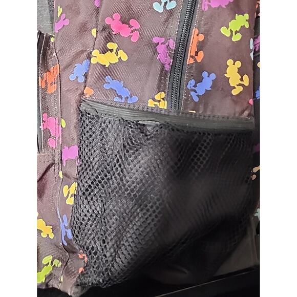 Walt Disney World Rainbow Black Mickey Mouse Backpack Book bag Authentic Parks